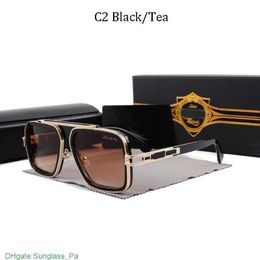 2024 Vintage Pilot Square Women's Men Sunglasses Fashion Designer Shades Golden Frame Style Sun Glasses Mens UV400 Gradient LXN-EVO DITA Sunglass PA4S