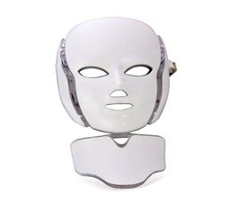 2020 PDT 7 Colour LED light Therapy face Beauty Machine LED Facial Neck Mask With Microcurrent for skin whitening device8090529