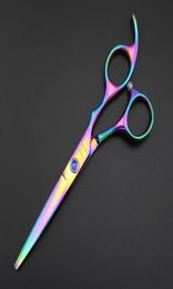 Hair scissors regular hairdressing scissors Lyrebird 6INCH Rainbow Golden Black Blue hair cutting flat Simple packing Newest7351345