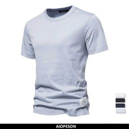 Men's T-Shirts Brand Quality Solid Color Mens T-shirt Casual Short-sleeved Tshirts for Men New Summer Fashion Designer Tops Tee Man