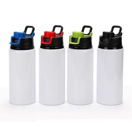 20oz Sublimation Aluminium Water Bottle Reusable Leak Proof Sport Travel Tumbler Wide Mouth Drinking Cups Blanks DIY Heat Transfer Mug With Lids