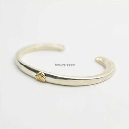 925 Sterling Silver Rose flower open mouth flat tail pattern bracelet fashion simple minority wear Jewellery