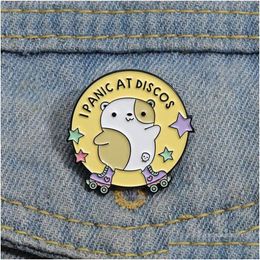 Cartoon Accessories Rock Dog Enamel Pins Custom I Discos At Panic Brooches Lapel Badges Animal Jewelry Gift For Kids Friends Drop De Dhw8N