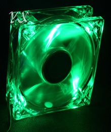 8025 GDT Green LED PC Computer Case Brushless Cooling Fan 80mm 808025mm 8025S DC 12V 4Pin Cooler2479005