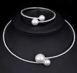 Bridal Necklace and Bracelets Accessories Wedding Jewellery Sets Rhinestone Pearl Formal Brides Accessories Bangles Cuffs Bracelet N3771603