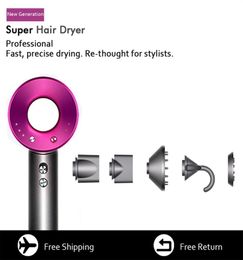 Professional Hair Dryer With Flyaway Attachment Negative Ionic Premium HD08 Dryers Multifunction Salon Style Tool 211224266z9641811