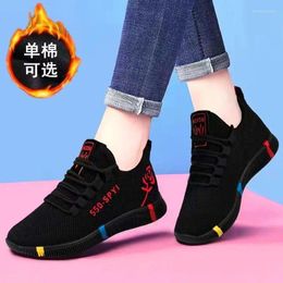 Casual Shoes Winter Breathable Plus Fleece Warm Women's Non-slip Soft Sole Sports