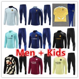 2023 2024 2025 FRENCH men football tracksuit soccer training suit jacket kit 22 23 24 25 BENZEMA MBAPPE kids mens tracksuits jogging survetement foot chandal tuta