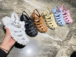 summer Flat Sandal platform casual Sandals womens designer shoes Belt buckle heels Leather woman Thick soled shoe Loafers woven fashion size 35-us4-us10 New models