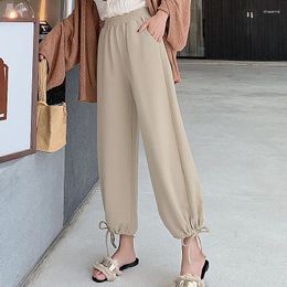 Women's Pants Base Price High-quality Women Loose Jogger High Waist Dancing Trousers Sporting Elastic Ankle Length Haren