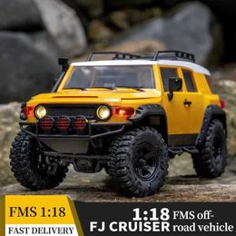 Diecast Model Cars New FMS car model 1 18FJ cruiser RC model remote control car climbing off-road simulation electric adult toy car gift J240417