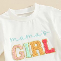 Clothing Sets Toddler Baby Summer Clothes Auntie S Girl Boy Letter Embroidery T-Shirt Top And Shorts Set Trendy 2Pcs Outfits