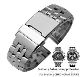 22mm 24mm High Quality 316L Stainless Steel Bracelets Watch Band Suitable for Pilot SuperOcean AVENGER Silver Strap Men Free Tools3813418