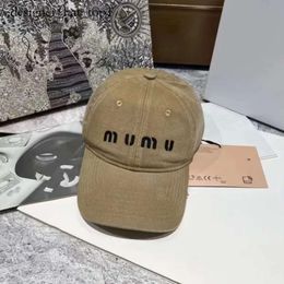 Mui Mui Fashion Brand Designer Baseball Cap Hat Caps Unisex Solid Geometric Print Fitted Farm Canvas Featuring Men Dust Bag Snapback Fashion Sunlight Women Hats 3632