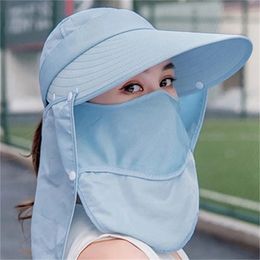 Double Layer Women Sun Hat Fishing Cap Outdoor Hiking Camping Visor Protection Face Neck Cover Protect 240415