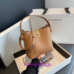 Factory Outlet Wholesale selinss Tote bags for sale Fashionable Handheld Small Bag Womens New Summer Litchi Pattern Bucket Unique Textu With Original Logo