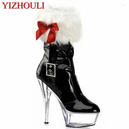 Dance Shoes Christmas Day Low Boots 15cm High Heels Water And American Nightclubs With