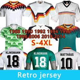 GermanyS Retro jersey 1988 1990 1992 1994 1996 1998 2006 2010 2014 Home and away jersey Beckenbauer Matthaeus Sammer Effenberg Ballack Lahm Player jersey