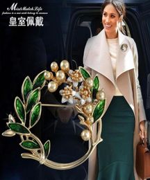 Meghan Markle luxury brooch Gardenia Pin Gift Accesorios Broche Mujer Jewellery 201009278S6214861