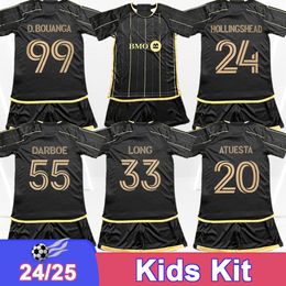 24 25 Los Angeles FC LONG TILLMAN Kids Kit FC Soccer Jerseys ATUESTA ILIE ORDAZ DARBOE Home Black Football Shirt Short Adult Uniforms