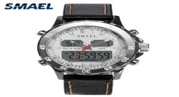 SMAEL Sport Watches Waterproof Genuine Dual Display Quartz WristwatchesCool Man Clock Fashion Smart Digital Watch LED Men 12818204215