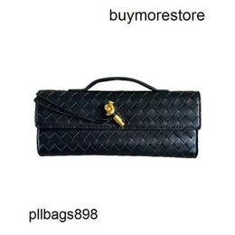 Andiamo Long Clutch Handbag BottegVenetas 7A Weave Handswen Women Clutchs Bag Leather Handheld Bag BagG9C9