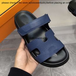 quality Hac Shoes High Mens Shoes Couples Womens Sandals Slippers Summer Outerwear Leather Fashionable and Versatile Flat Bottomed Beach Shoes Luxury Designer Sli