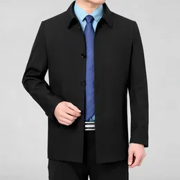Men's Trench Coats 2024 Spring Autumn Short Windbreaker Polo Neck Casual Coat For Women Loose Single Breasted Jacket Men Abrigo Hombre