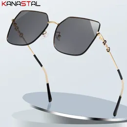 Sunglasses Women Polarised Men UV400 Sun Glasses Metal Big Eyeglasses Frame Driving Beach Party Travel Anti Glare Shade Eyewear