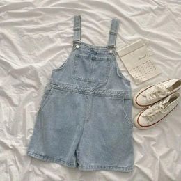 Women's Jeans Spring Autumn Blue Shorts For Women Girl High Waist Overalls Jumpsuit Pants Rompers Vintage Y2k Clothing Streetwear