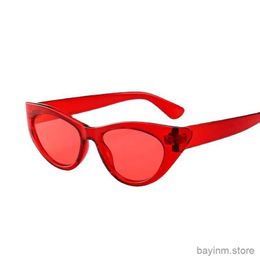 Sunglasses Small Frame Cat Eye Sunglasses Women Red Black 2024 Fashion Cateye Sun Glasses for Women uv400