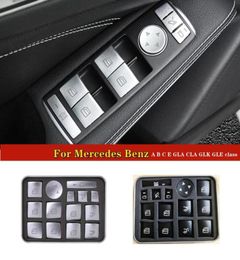 For Mercedes Benz W204 GLA X156 CLA C117 A W176 B W246 Class Car Window Glasses Lift Button Cover Switch Frame Trim87181178649981