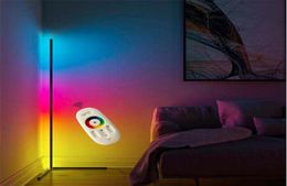 Modern RGB LED Corner Floor Lamp Bedroom Bedside Living Room Atmosphere Colourful Standing Lamp Home Decor Floor Lights Lighting9491913