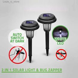 Mosquito Killer Lamps 1/2 piece solar powered bug catcher outdoor LED mosquito killer practical solar mosquito killer lamp for indoor and outdoor use YQ240417