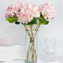 Decorative Flowers Elegant Simulated Embroidery Ball Flower Artificial Hydrangea Bouquet Simulation Silk