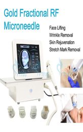 Golden Fractional RF Microneedle Radio Frequency Acne Removal Wrinkle Scar Remover Face Care Micro Needle Beauty Machine with 4 Ne4070913