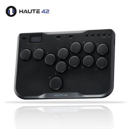 Speakers Haute42 Cosmox Mini Arcade Joystick Hitbox Controller Keyboard Leverless Hitbox Fightstick For Ps4 /PS5/Switch Arcade Stick PC