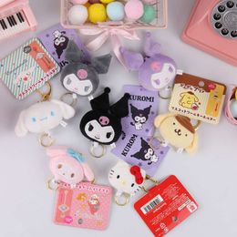 Wholesale 5cm Anime Cartoon Cute Kuromi Cinnamoroll Melody Stuffed Pendant Soft Plush Backpack Keychain Decoration Gift