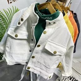 Jackets Spring Autumn Denim Jacket For Boy Girl Korean Version Fashion Coat Casual Children's Clothing 2 3 4 5 6 Year