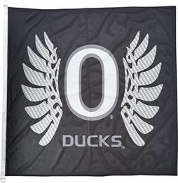 Oregon Ducks Wings flag Black 3x5FT 150x90cm Printing 100D polyester Indoor Outdoor Decoration Flag With Brass Grommets Shipp202k7848581