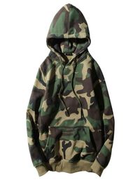 Army Green Camouflage Hoodies Winter Mens Camo Fleece Pullover Hooded Sweatshirts Hip Hop Swag Cotton Streetwear S2XL3607542