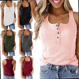 Women's T Shirts Mer Ladies Tank Top Casual Button Cotton Pullover Tops Shirt