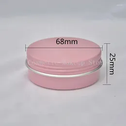 Storage Bottles 50Pcs Empty Aluminium Cosmetic Tin Refillable Containers Round Aluminum Box Portable Durable Screw Jar