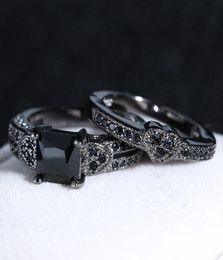 Cluster Rings 14K Black Gold 15 S Obsidian Ring For Women Luxury Engagement Bizuteria Anillos Gemstone And Diamond Wedding2595889