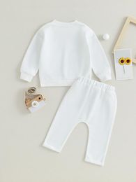 Clothing Sets Baby Boy Girl Winter Clothes Set Solid Colour Long Sleeve Pullover Sweatshirt And Pants Outfit For Born