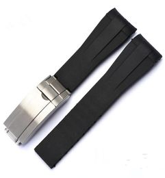 Silicone Rubber Oysterflex Replacement Watch Band Strap for Oysterflex Submarine GMT Wristband 20mm1713274