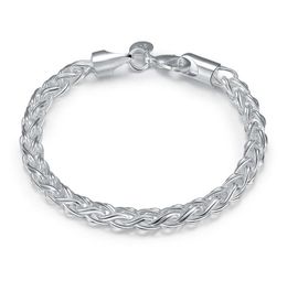 Torsional Bracelet sterling silver plated bracelet New arrival fashion men and women 925 silver bracelet SPB0705623444