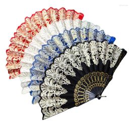 Decorative Figurines Vintage Folding Fan Spanish Chinese Dance Cosplay Hand Held Fans Art Craft Home Decoration Wedding Party Favours Gifts