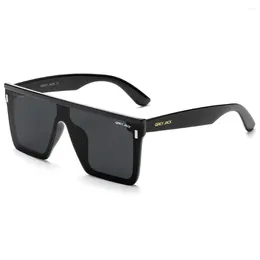 Sunglasses Flat Top Square Shape Polarised For Men Women TR90 Frame And One Piece Lens Sun Glasses GJ1913