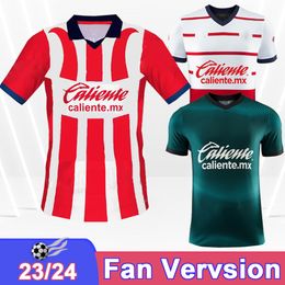 2023 24 Chivas Mens Soccer Jerseys A. VEGA RIOS PEREZ L. BRIZUELA GUZMAN R. CISNEROS Home Away 3rd Football Shirts Short Sleeve Uniforms